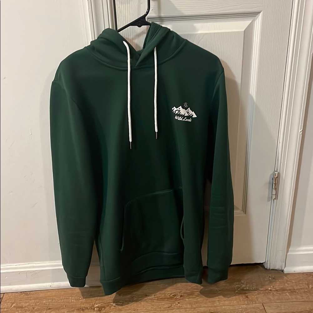 Green Hoodie with Mountain Logo